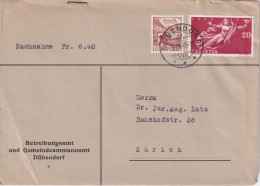 NN Brief  "Betreibungs- Und Gemeindeammannamt, Dübendorf"        1948 - Briefe U. Dokumente