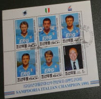 Noord-Korea - Michel 3227 Tm 3332 - 1991 - Gestempeld - Used - Sampdoria - Soccer - Italian Champion - Corea Del Nord