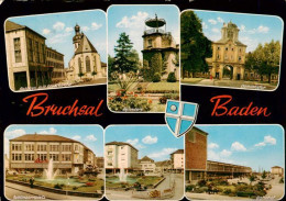 73936284 Bruchsal Rathaus Stadtkirche Belvedere Damianstor Schoenbernplatz Bahnh - Bruchsal