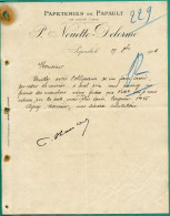 86 Papault Par Ligugé ( Environ De Poitiers Vivonne Lusignan ) Papeterie De Papault P Nouette Delorme 17 Octobre 1906 - Druck & Papierwaren