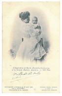 RUS 998 - 15441 Empress Alexandra-Feodorovna And The Grand Duchess Anastasia, Litho, Russia - Old Postcard - Used - 1901 - Russia