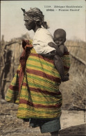 CPA Senegal, Frau Vom Volk Ouolof, Kind Im Tragetuch - Costumi