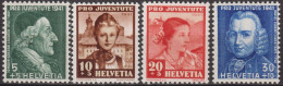 1941 Schweiz Pro Juventute ** Mi:CH 399-402 Yt:CH 371-374, Zum:CH J97-J100, Lavater+Jeanrichards+Trachtenfrauen - Nuovi