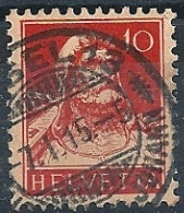 Tell 126I, 10 Rp.rot  BASEL 13 ST.JOHANN  (Abart)       1915 - Gebraucht