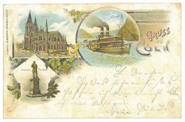 GER 36 - 16969 KOLN, Litho, Germany - Old Postcard - Used - 1899 - Koeln