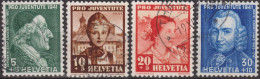 1941 Schweiz Pro Juventute ° Mi:CH 399-402 Yt:CH 371-374, Zum:CH J97-J100, Lavater+Jeanrichards+Trachtenfrauen - Gebraucht