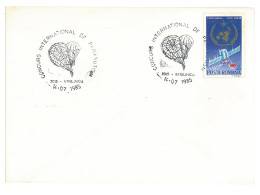 COV 66 - 322 PARACHUTTING, Romania - Cover - Used - 1985 - Fallschirmspringen