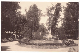 RO 09 - 18164 TARGU-JIU, Public Garden, Romania - Old Postcard, Real PHOTO - Unused - Roemenië