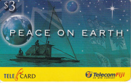 TARJETA DE FIJI DE $3 DE PEACE ON EARTH - Fidschi