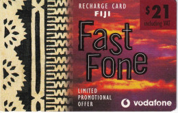 TARJETA DE FIJI DE $21 DE FAST FONE DE VODAFONE - Fiji