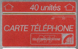 CARTE²°-HOLOGRAPHIQUE-40U-A 17-ROUGE Bande Blanche 1.5m/m-N° Endroit -Série F6461001-Non Utilisé-TBE-RARE - Télécartes Holographiques