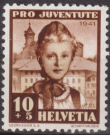 1941 Schweiz Pro Juventute ** Mi:CH 400 Yt:CH 372, Zum:CH J98, Schaffhauserin, Trachtenfrau - Unused Stamps