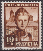 1941 Schweiz Pro Juventute ° Mi:CH 400 Yt:CH 372, Zum:CH J98, Schaffhauserin, Trachtenfrau - Used Stamps