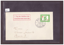 9 MAI 1945 - CESSATION DES HOSTILITES - FDC DU TIMBRE PAX - Poststempel