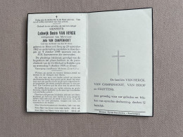 VAN HERCK Lodewijk Desiré °HEIST-OP-DEN-BERG 1892 +KEERBERGEN 1959 - VAN CAMPENHOUT - VAN HOOF - CLUYTENS - Obituary Notices