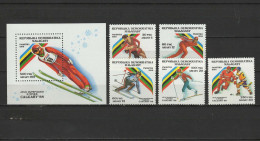 Malagasy - Madagascar 1988 Olympic Games Calgary, Set Of 5 + S/s MNH - Invierno 1988: Calgary