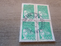 Marianne De Luquet - 20c. - Yt 3087 - Emeraude - Quadruple Oblitérés - Année 1997 - - Used Stamps