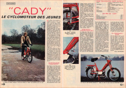 Cady Le Cyclomoteur Des Jeunes. Mobylette. Tintin Essai. Reportage 1970. - Documents Historiques