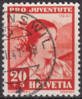 1941 Schweiz Pro Juventute ° Mi:CH 401 Yt:CH 373, Zum:CH J99, Obwaldnerin, Trachtenfrau - Used Stamps