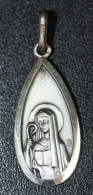 Beau Pendentif Médaille Religieuse Argent 925 "Saint Odile, Patronne De L'Alsace" Religious Medal - Godsdienst & Esoterisme