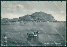 Palermo Città Monte Pellegrino Barca PIEGA FG Cartolina HB4647 - Palermo