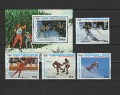 Mauritania 1987 Olympic Games Calgary Set Of 4 + S/s MNH - Winter 1988: Calgary