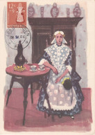 Carte Maximum Pays-Bas 1958 Costume Traditionnel - Maximum Cards