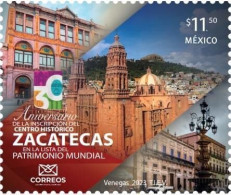 2023 MÉXICO 30 Aniv. De Zacatecas, Patrimonio Mundial MNH 30 Anniv. Of Zacatecas, World Heritage - México