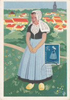 Carte Maximum Pays-Bas 1958 Costume Traditionnel - Cartoline Maximum