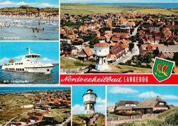 73934527 Langeoog_Nordseebad Badestrand MS Langeoog Fliegeraufnahmen Wasserturm  - Langeoog