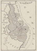 Renania - Carta Geografica D'epoca - 1936 Vintage Map - Cartes Géographiques