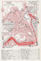 Pianta Della Città Di Tivoli - Mappa Geografica D'epoca - 1967 Vintage Map - Cartes Géographiques