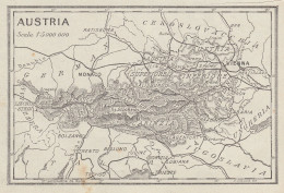Austria - Carta Geografica D'epoca - 1936 Vintage Map - Cartes Géographiques