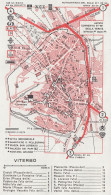 Pianta Della Città Di Viterbo - Mappa Geografica D'epoca - 1967 Old Map - Landkarten