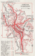 Pianta Città Di Cortina D'Ampezzo - Mappa Geografica D'epoca - 1967 Map - Carte Geographique