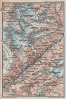 Alto Vallese - Carta Geografica D'epoca - 1923 Vintage Map - Landkarten