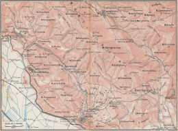 Bassiano E Dintorni - Mappa Geografica D'epoca - 1924 Vintage Map - Landkarten