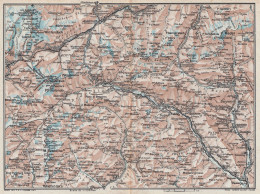 Italia - Gottardo - Carta Geografica D'epoca - 1923 Vintage Map - Geographical Maps