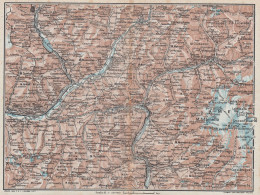 Italia - Aprica - Tonale - Carta Geografica D'epoca - 1923 Vintage Map - Geographische Kaarten