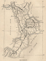 Italia - Alpi Calabresi - Schizzo Geografico D'epoca - 1922 Vintage Map - Landkarten