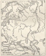 Russia - Mappa Geografica D'epoca - 1913 Vintage Map - Carte Geographique