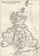 Great Britain - Isole Britanniche - Mappa Geografica D'epoca - 1913 Map - Landkarten