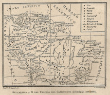 Sud America - Principali Prodotti - Mappa D'epoca - 1922 Vintage Map - Geographical Maps