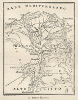 Il Basso Egitto - Mappa D'epoca - 1922 Vintage Map - Geographische Kaarten