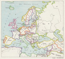 L'Europa Dei Trattati Di Pace - Mappa D'epoca - 1943 Vintage Map - Carte Geographique