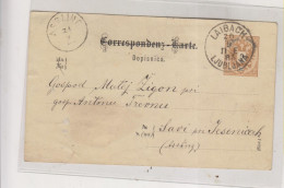 SLOVENIA,Austria 1885 LJUBLJANA LAIBACH Nice Postal Stationery - Eslovenia