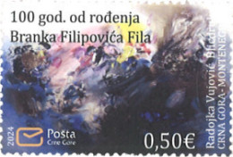 2024, 100 Years From The Birth Of Branko Filipović Filo, Montenegro, MNH - Montenegro