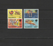 Mauritius 1988 Olympic Games Seoul, Wrestling, Athletics, Swimming Set Of 4 MNH - Verano 1988: Seúl