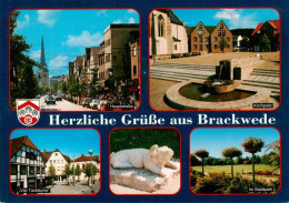 73934323 Brackwede_Westfalen Hauptstrasse Kirchplatz Vier Taxbaeume Schweineplas - Bielefeld