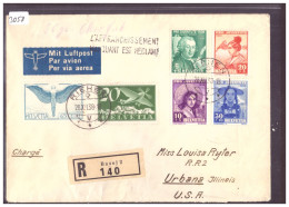 RECOMMANDE  POUR LES USA - CACHET: L'AFFRANCHISSEMENT MANQUANT EST RECLAME - Postmark Collection